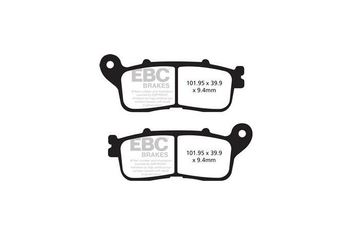 Set of EBC brake pads Road use FA636HH