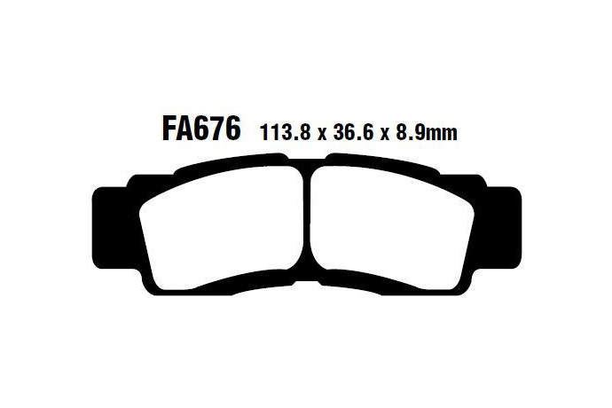 Jeu de plaquettes de frein EBC FA676TT Utilisation Route