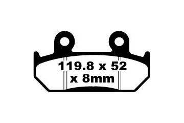 Coppia pastiglie freno EBC FA121 FA121HH Utilizzo strada
