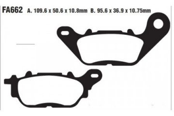 Jeu de plaquettes de frein EBC FA662 FA662V FA662HH Utilisation Route