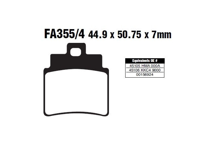 Set of EBC brake pads Performance Intensive Use FA355/4R