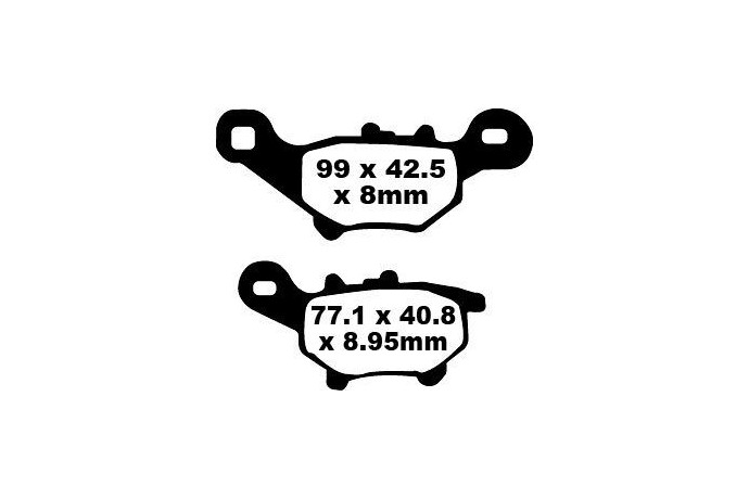 Jeu de plaquettes de frein EBC SFA384 Utilisation Ville et Route