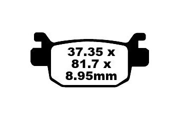 Jeu de plaquettes de frein EBC SFA415 SFA415HH Utilisation Ville et Route