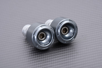 Pair of universal STM aluminium handlebar ends 28mm with 12mm mounting