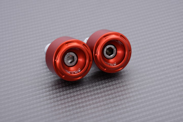 Pair of universal STM aluminium handlebar ends 28mm with 12mm mounting