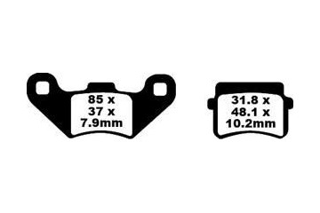 Set of EBC brake pads Performance Intensive Use FA416R