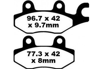 Jeu de plaquettes de frein EBC Performance FA165R Utilisation Intensive