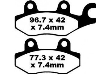 Coppia pastiglie freno EBC Prestazioni FA165R Utilizzo intensivo