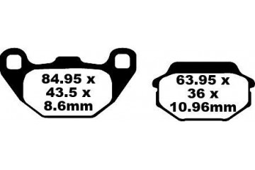 Set of EBC brake pads City and Road use SFA305 SFA305HH