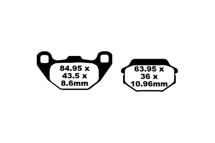 Jeu de plaquettes de frein EBC SFA305 SFA305HH Utilisation Ville et Route