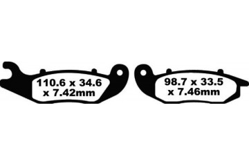 Jeu de plaquettes de frein EBC Performance FA465R Utilisation Intensive