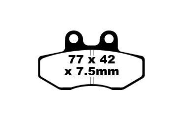 Jeu de plaquettes de frein EBC FA167 Utilisation Route