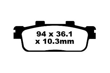 Jeu de plaquettes de frein EBC SFA427 SFA427HH Utilisation Ville et Route