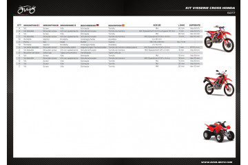 Medium ATV / Cross / Enduro / Trial bolt kit HONDA