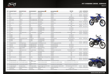 Kit Complet visserie ATV / Cross / Enduro / Trial YAMAHA