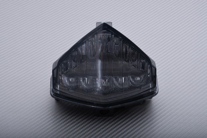 Feu Arriere Moto Feu Stop LED Fumé Noir Avec Clignotants Intégrés