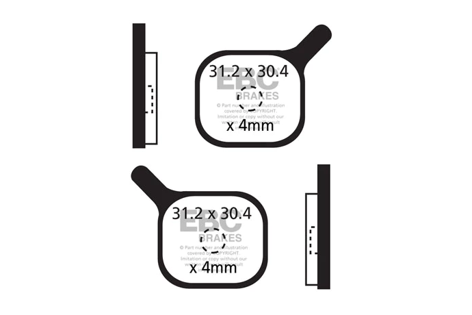 Plaquettes de frein vélo EBC CODA STANDARD