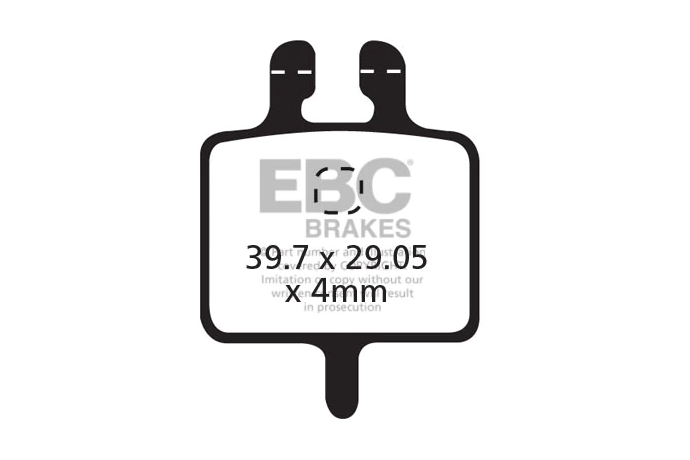EBC Fahrrad-Bremsbeläge GRIMECA EARLY MECHANICAL / SYSTEM 15 / SYSTEM 1