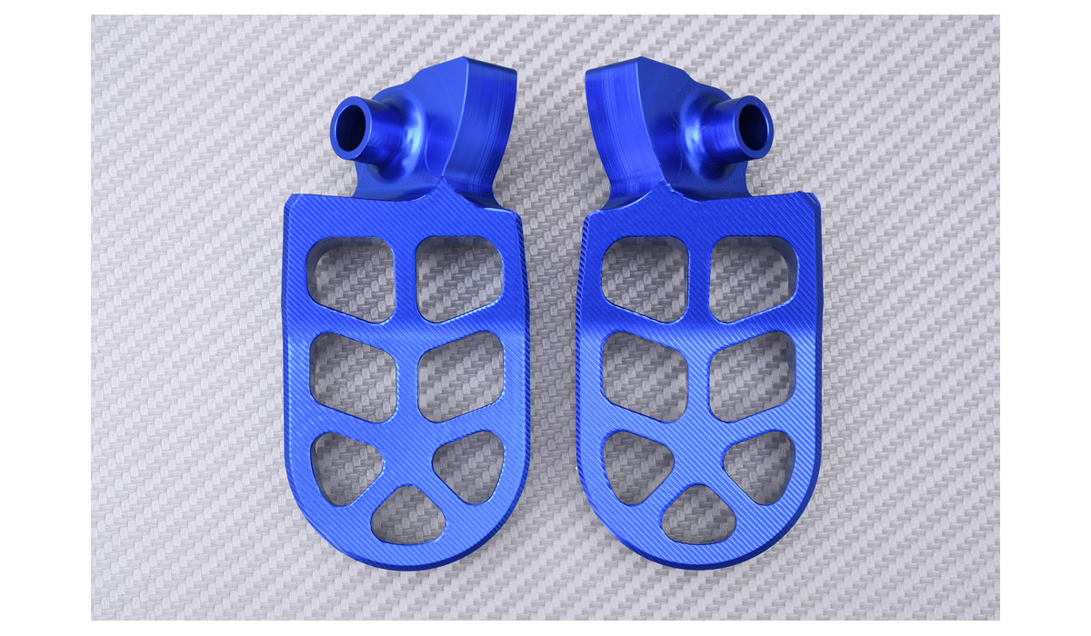 Cales Pieds/repose-pieds Moto Cross Pour Yamaha YZ 65 85 125 250 Etc. - Aluminium Forgé, Dents Amovibles