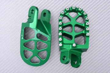 Pair of Dirtbike / Offroad aluminum footrests KAWASAKI KLX 250 / 300 / 650 R / S 1993 - 2024