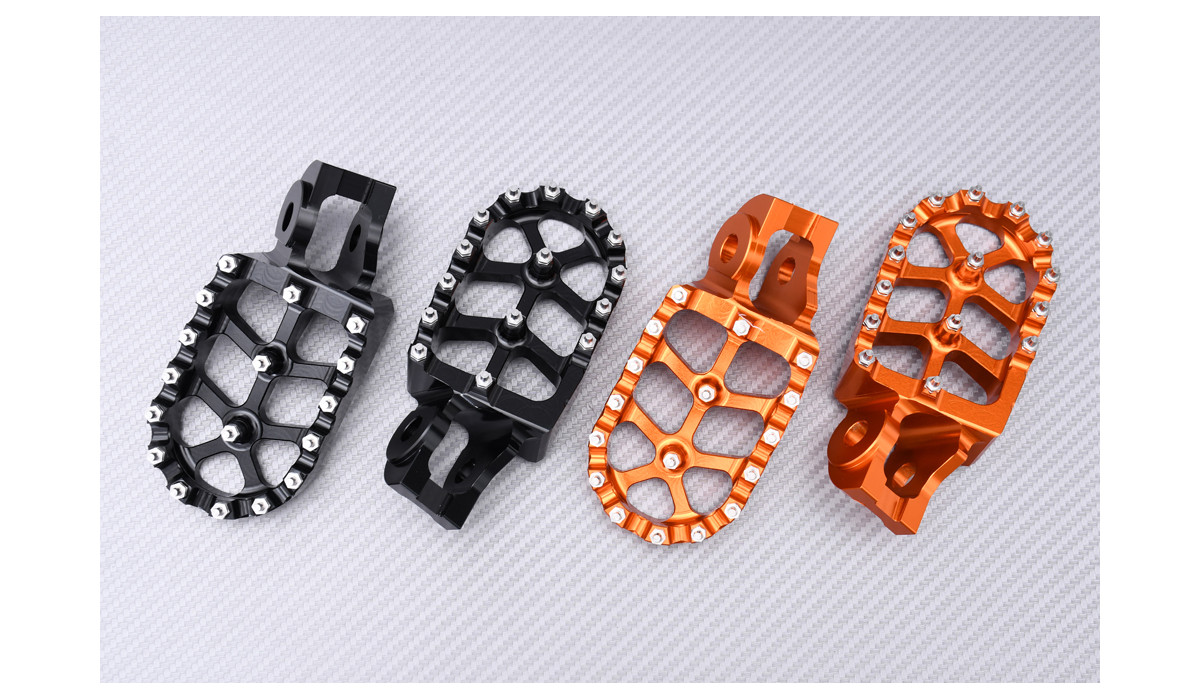 Reposes Pieds Passager Cross Plus KTM 02-15 Husaberg 03-14 Husqvarna 14-15 Orange | Motocross, Enduro, Trail, Trial
