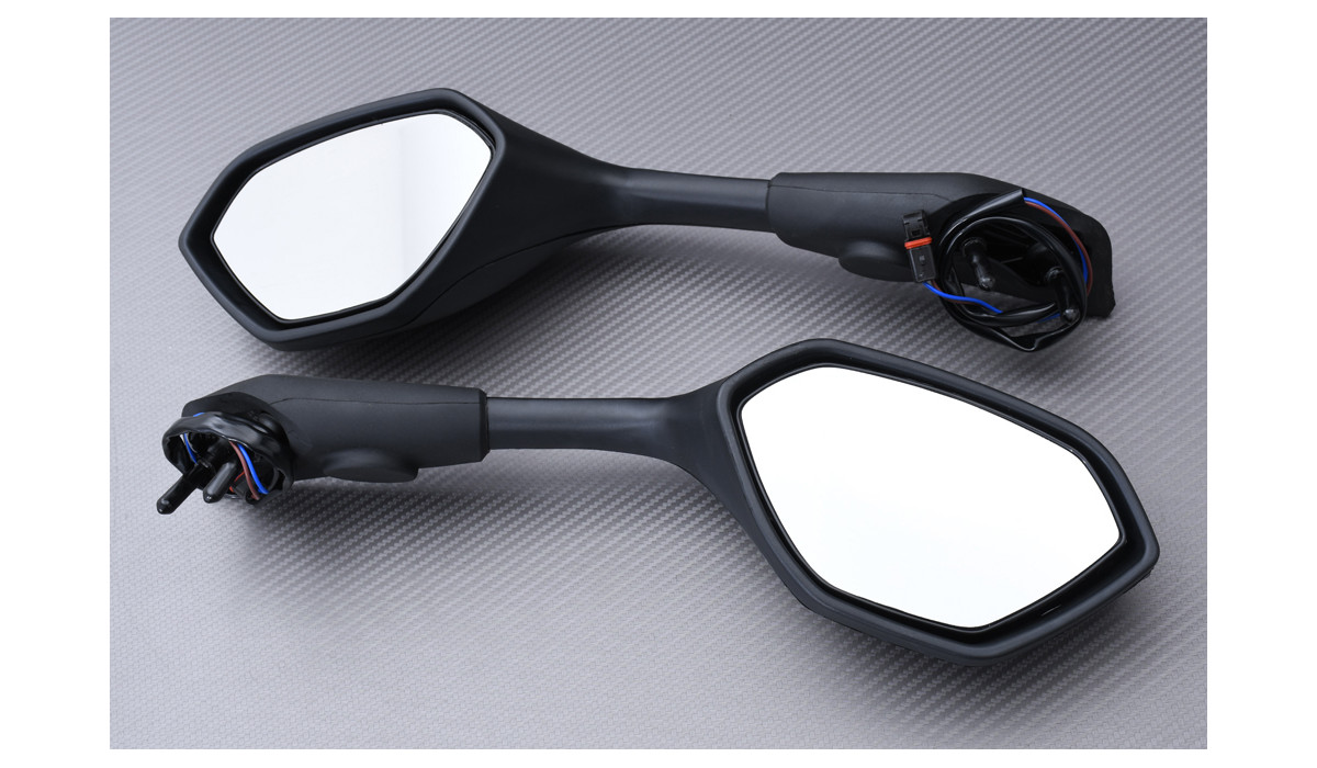 Set Specchietti Retrovisori Cromati Per Moto – Design Naked Bike, Braccio 15 Cm, Filetto M10, Omologati CE, Compatibili Con Moto Guzzi Daytona 1000 RS/Nevada