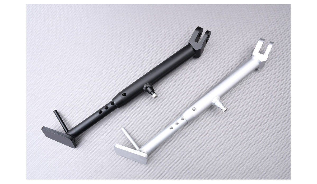 Béquille Latérale Réglable Pour Yamaha Tenere 700 (2019-2023) - Aluminium Anodisé Noir - Ajustable De -2" à +1" - 8