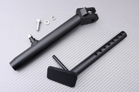 JFG RACING Cavalletto Laterale Per Moto Sur-Ron – Supporto Regolabile In Ferro, Altezza 8 Cm, Antiscivolo, Nero