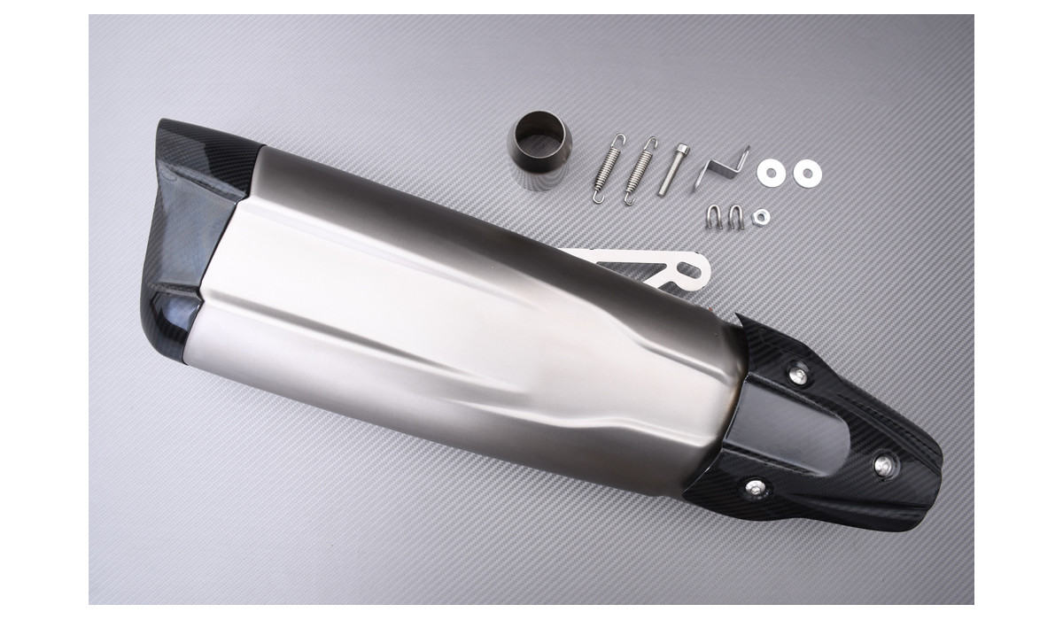 Scarico Compatibile Con Cf Moto 700 Mt 2023-2024, Furore Nero Terminale Di Scarico Racing Con Raccordo Specifico E Db Killer Estraibile