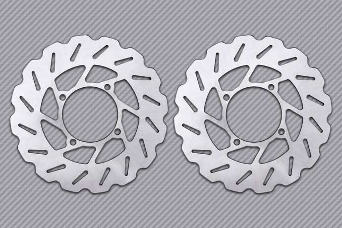 SHURIKEN Pair of Quad/ATV front wave discs POLARIS XPRESS / XPEDITION / XPLORER 300 / 400 / 400L / 425 1994 - 2002