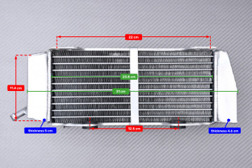 AVDB Pair of Ultra-Reinforced Racing Water Radiators SUZUKI RMX 250 / S 1998 - 1999