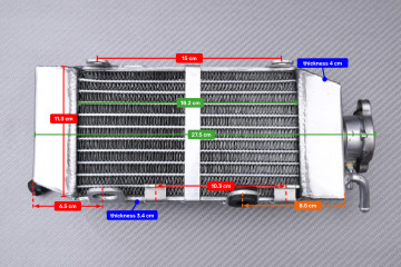 Pareja de Radiadores Agua Racing Ultra-Reforzado AVDB YAMAHA LANZA DT 230 1997 - 2000