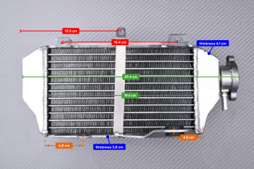 AVDB Pair of Ultra-Reinforced Racing Water Radiators HONDA CRF 250 R 2018 - 2019