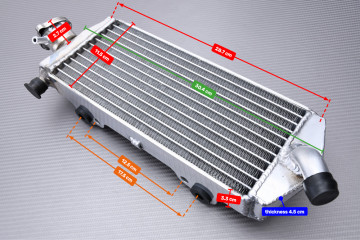 Paire de Radiateurs Eau Racing Ultra-Renforcés AVDB SHERCO SER / SE 125 RACING / FACTORY / SIX DAYS 2018 - 2021