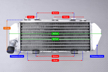 AVDB Paar Ultra-verstärkte Racing-Wasserkühler SUZUKI RM / RMX 250 1989 - 1997
