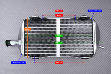 Paire de Radiateurs Eau Racing Ultra-Renforcés AVDB GASGAS EC 200 / 250 / 300 2007 - 2017