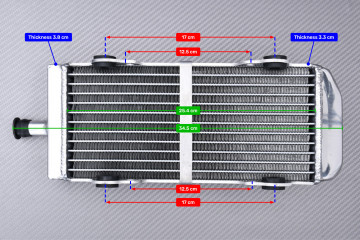 Paire de Radiateurs Eau Racing Ultra-Renforcés AVDB GASGAS EC 125 / 200 / 250 / 300 2003 - 2006
