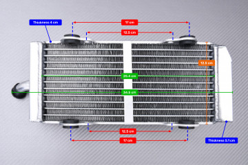Pareja de Radiadores Agua Racing Ultra-Reforzado AVDB GASGAS EC 400 / 450 FSE 2003 - 2004