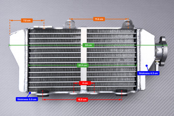 Pareja de Radiadores Agua Racing Ultra-Reforzado AVDB KAWASAKI KLX 450 R 2008 - 2024