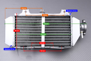 AVDB Pair of Ultra-Reinforced Racing Water Radiators KAWASAKI KXF / KX 250 2017 - 2020