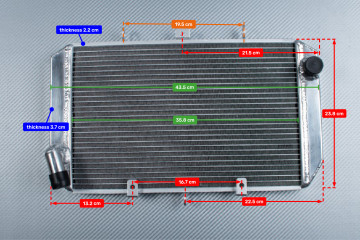 Radiateur KAWASAKI Z1000 / Z750 2007 - 2013 / Z800 2013 - 2016