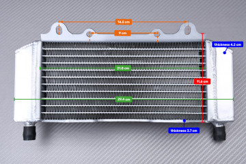 AVDB Pair of Reinforced Racing Water Radiators KAWASAKI KX 125 / 250 2003 - 2008