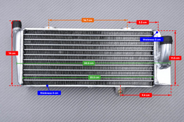 Pair of Ultra-Reinforced Racing Water Radiators KTM SX / EXC / XC-W / XC 125 / 150 / 200 / 250 / 300 2011 - 2016