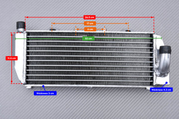 Pair of Ultra-Reinforced Racing Water Radiators KTM SXF / XCF / EXC-F 450 / 500 2017 - 2018