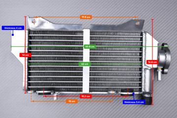 AVDB Pair of Ultra-Reinforced Racing Water Radiators SUZUKI RMZ 250 2019 - 2025