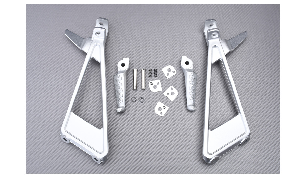 Pedane Copriforo Passeggero Cromate Per Harley Touring Electra Road Street 1993-2018 - Coppia