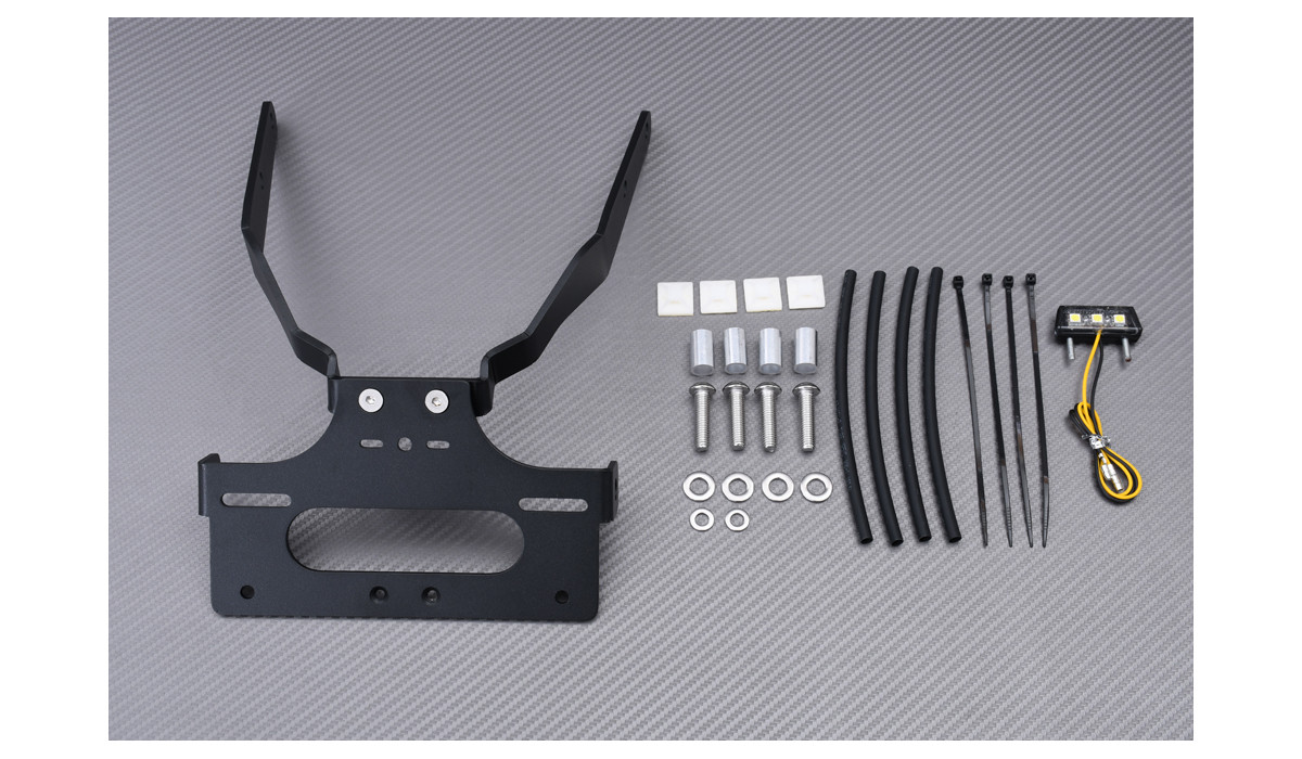 Support De Plaque AVDB Pour Honda Monkey 125 2018-2024 - Avec Catadioptre, Aluminium CNC - Design Affiné Et Sportif