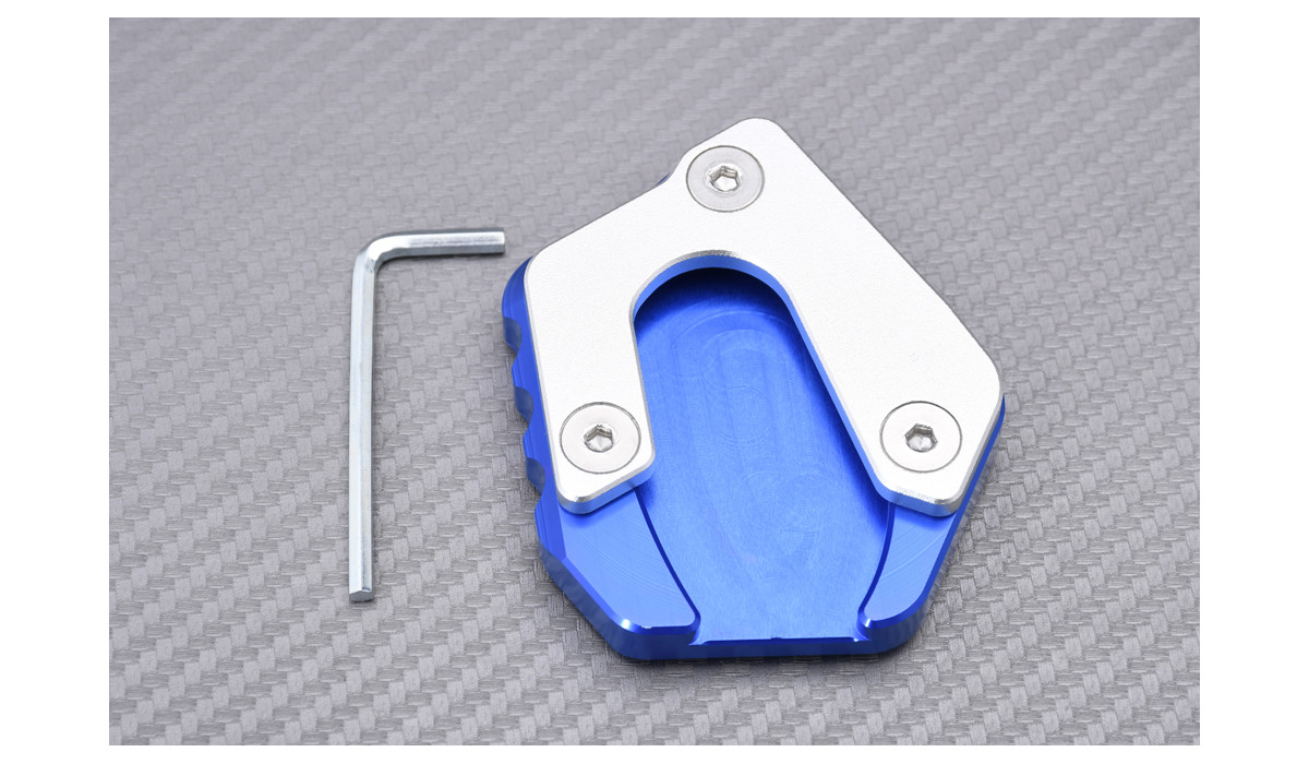 Piastra Allargata Per Cavalletto Laterale Moto In Alluminio Blu Per CFMoto 800MT 650MT 650TR-G - 2