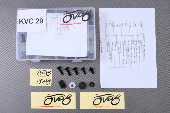 Kit de tornillos AVDB especifico para carenados KAWASAKI GPZ 500 S 1994 - 2003