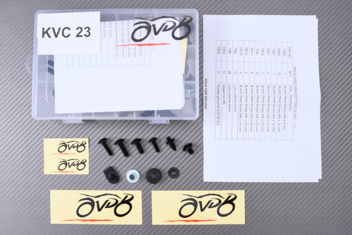 Kit viti AVDB specifico per Carena KAWASAKI EX / GPZ 250 2004 - 2007